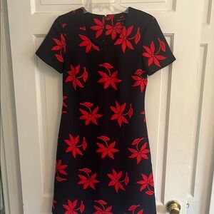 Banana Republic Navy Blue and Red A-line Dress sz 0
